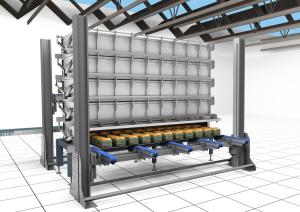 Continuous cooling for large-scale bakeries
